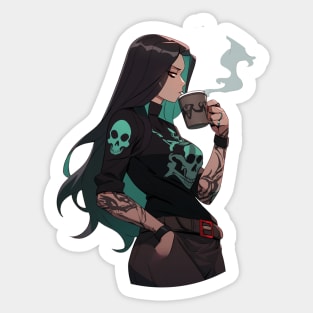 Coffee Person Sticker